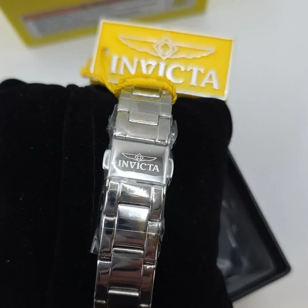 Invicta Lupah Scintora Women's Quartz Silver 29mm Watch, Textured Dial 49826 NIB